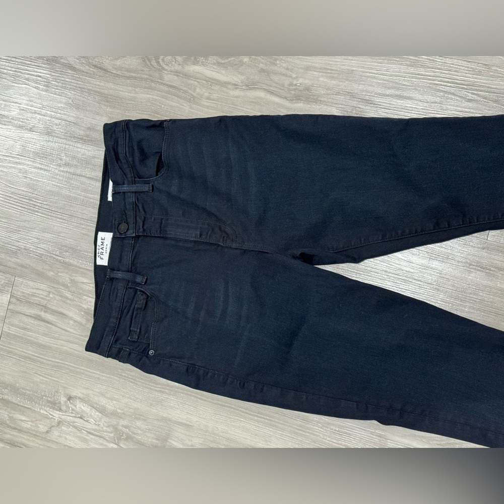 Frame Ali High Rise Skinny Frayed Jeans - Picture 4 of 6